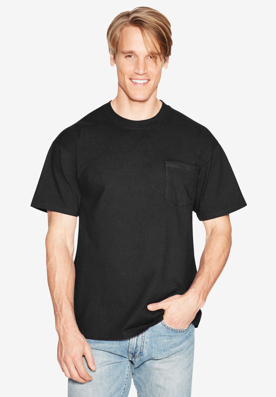 Hanes Mens Beefy-T T-Shirt with Pocket 